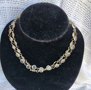 Vintage Glass Bezel necklace‎